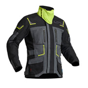 Lindstrands Textile Jacket Myrvik Grey/Black/Yellow