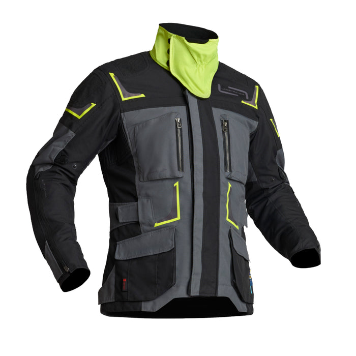 Lindstrands Textile Jacket Myrvik Grey/Black/Yellow