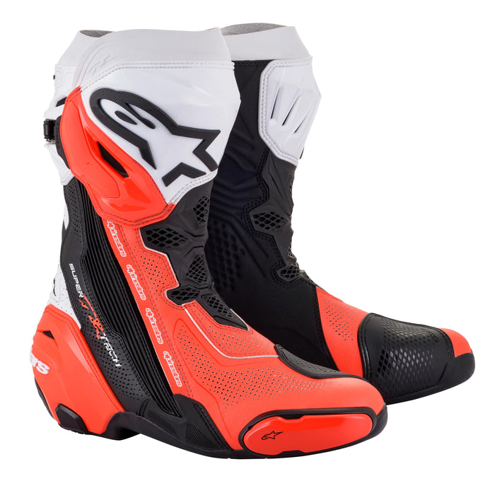 Alpinestars Boot Supertech R Vented v2 Black/White/Fluo Red
