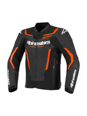 Alpinestars Leather Jacket GP Force v2 Black/Fluo Red