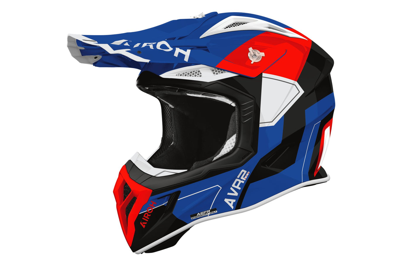Airoh Helmet Aviator Ace 2 Shield Blue/Red gloss