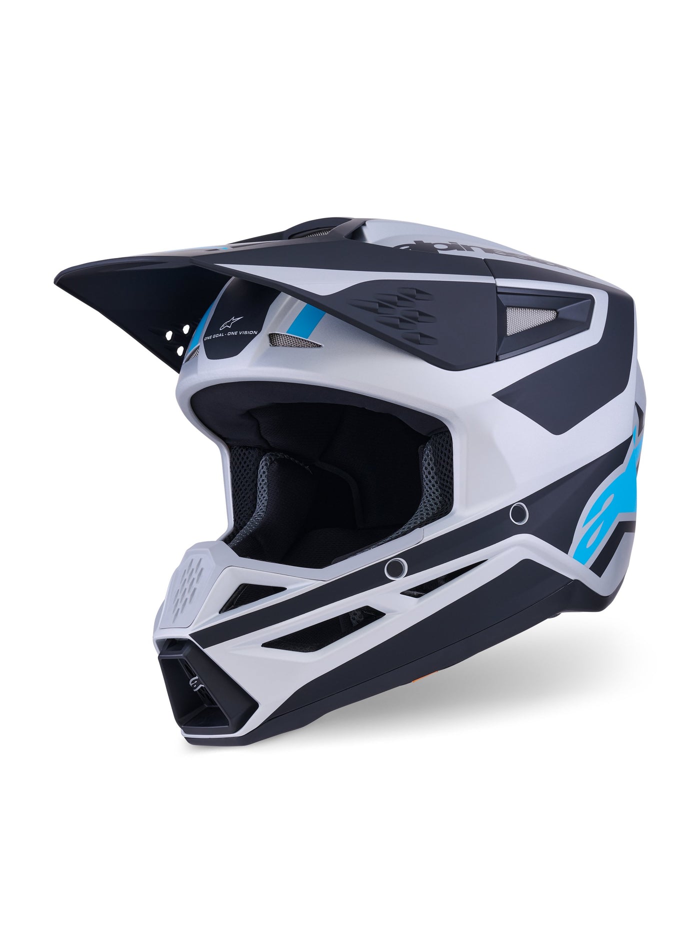 Alpinestars Helmet S-M3 Heat Silver/Blue/Black