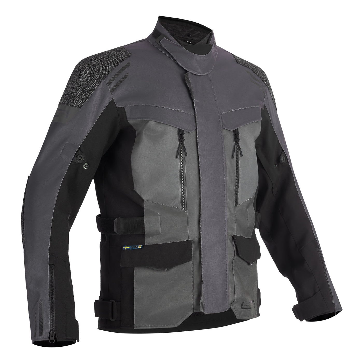 Lindstrands Textile Jacket Storbo Graphite Dark Grey Black
