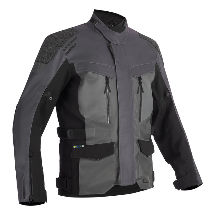 Lindstrands Textile Jacket Storbo Graphite Dark Grey Black