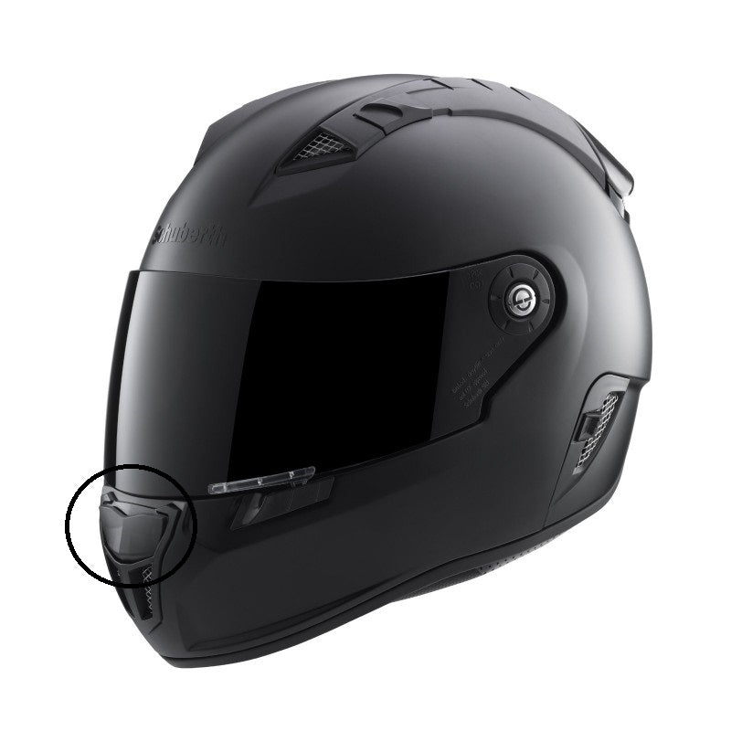 Schuberth SR1 button with ventilation black glossy