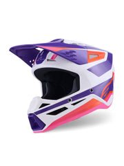 Alpinestars Helmet S-M3 Heat Whit/Purple/Pink