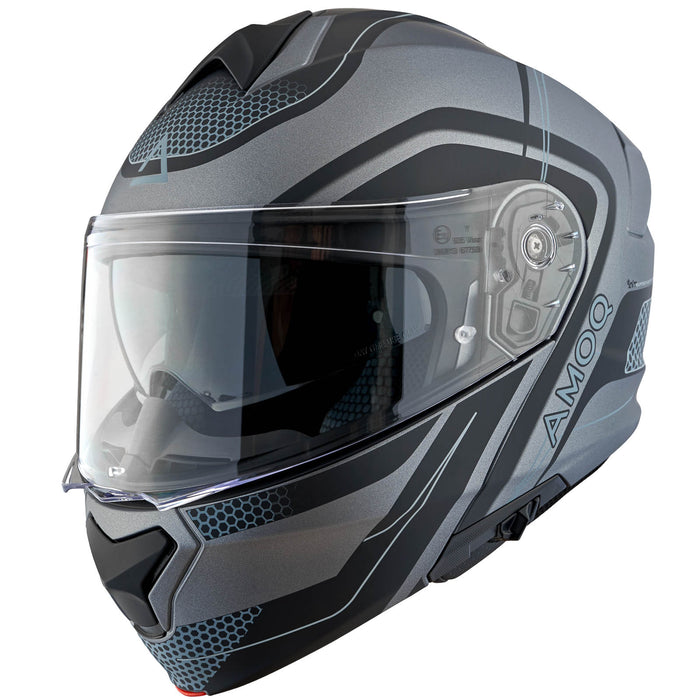AMOQ Helmet MI100 Porto black/grey