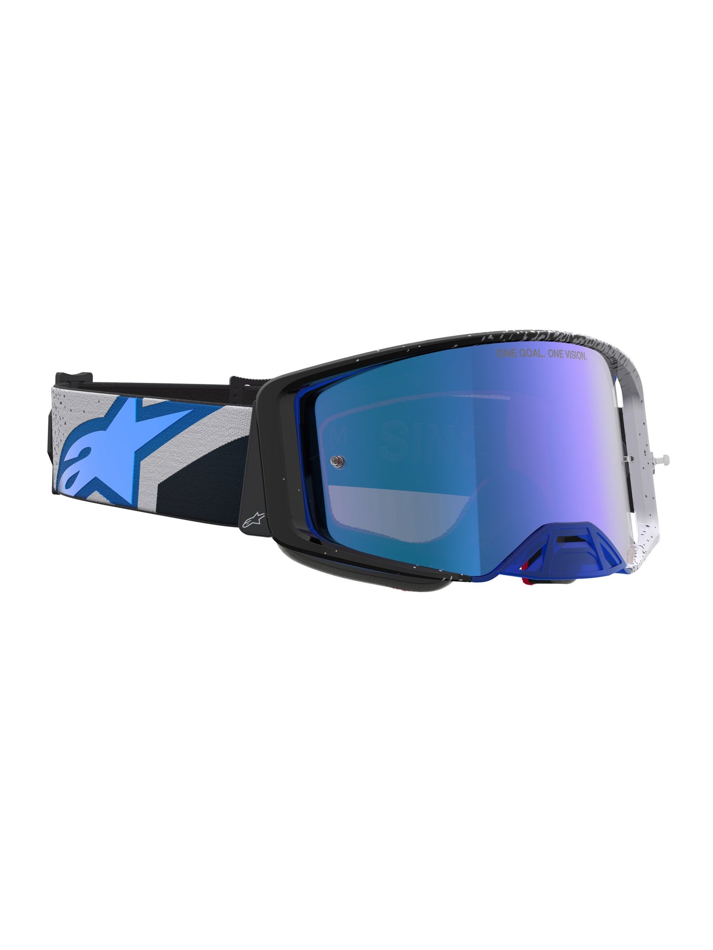 Alpinestars Goggle Supertech Hiten Black Blithe Blue Mirror Blue