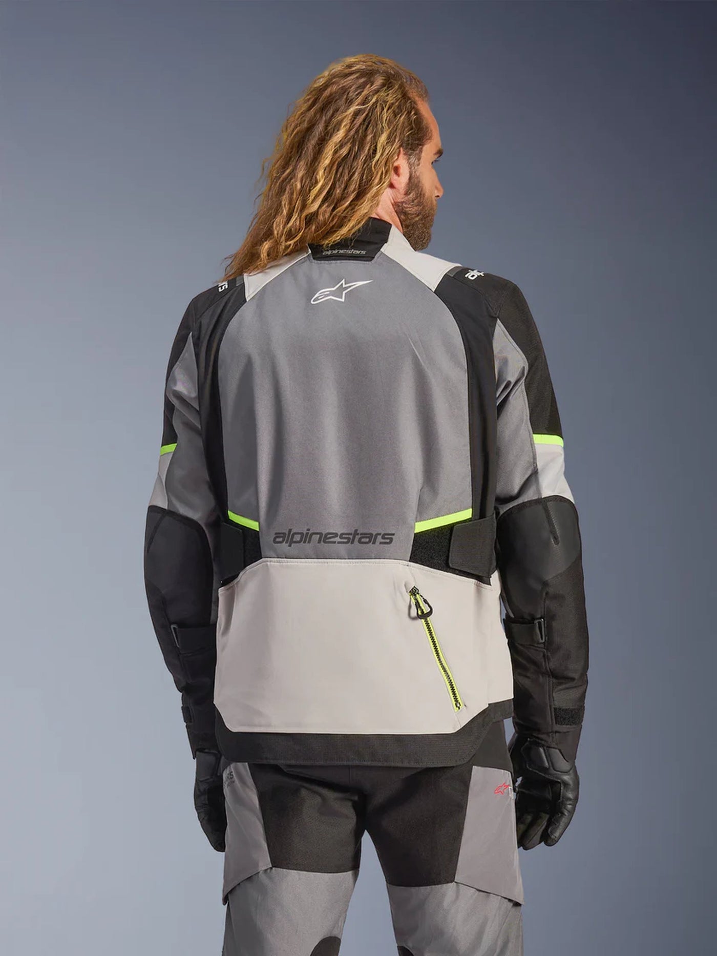 Alpinestars Jacket Andes v4 Drystar Ice Gray/Fluo Yellow