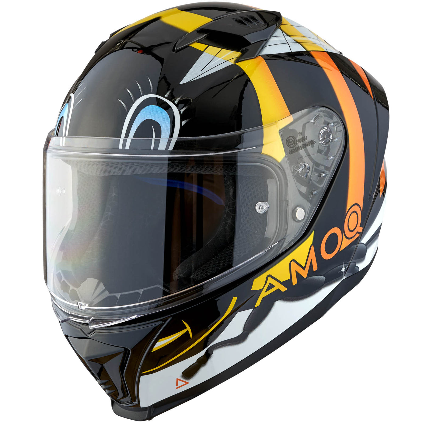 AMOQ Helmet FI100 Bee glossy black JNR