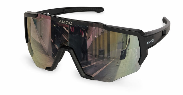 AMOQ Blast Sunglasses Polarized Matt Black/Mirror