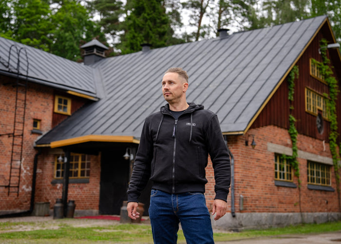 Lindstrands Textile Hoodie Oselbo Black