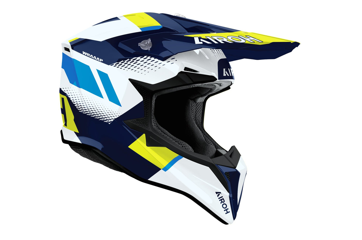 Airoh Helmet Wraaap Vision Yellow/Blue gloss