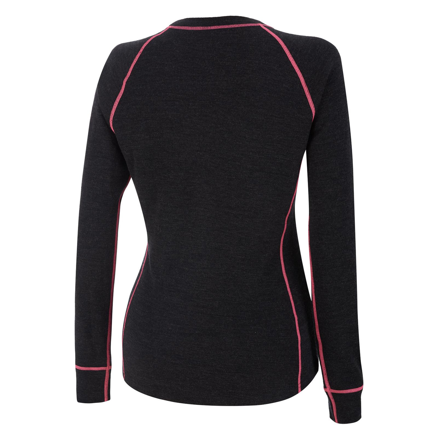 AMOQ 100% Merino W's Base Layer Jersey Gray/Pink