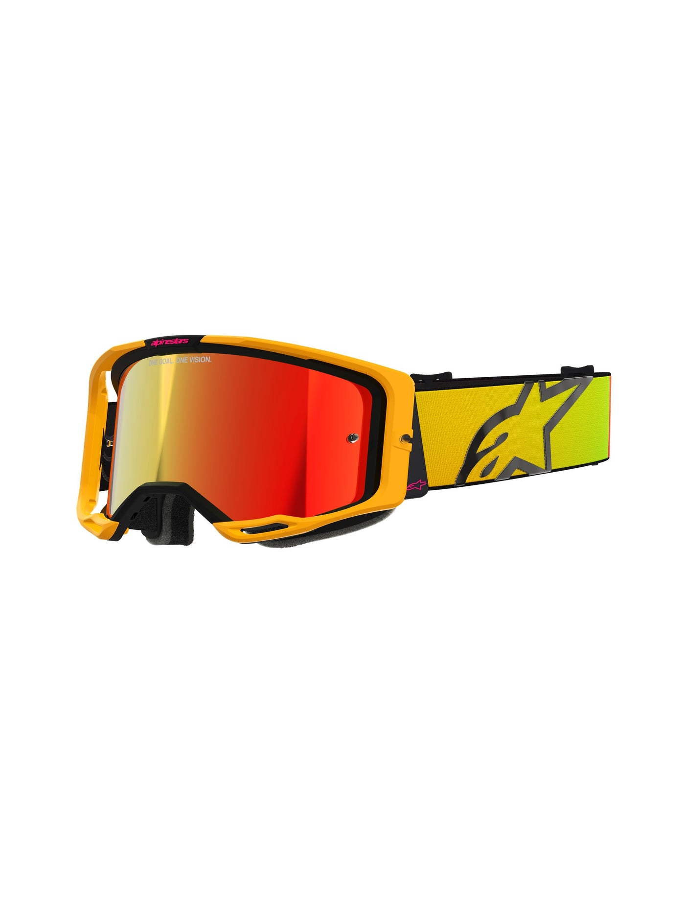 Alpinestars Goggle Vision 8 CORP YELLOW PINK Mirror Red/