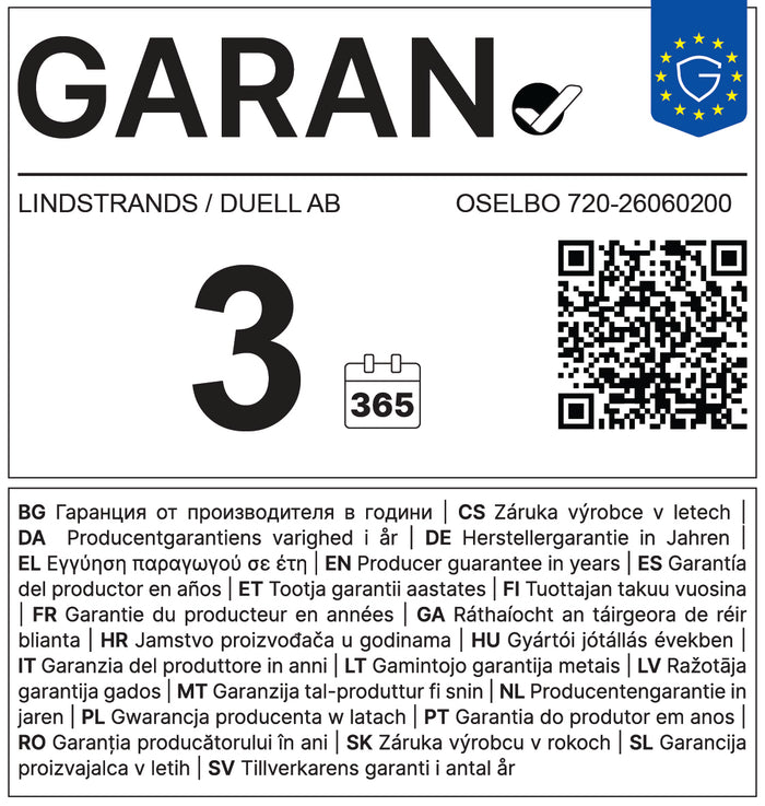 Lindstrands Textile Hoodie Oselbo Black