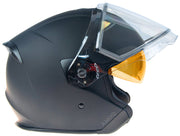 AMOQ Cluster Electric visor Jet Helmet Blackout