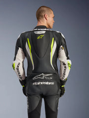 Alpinestars Leather suite 1-pcs GP Tech v5 Black/White/Fluo Yellow