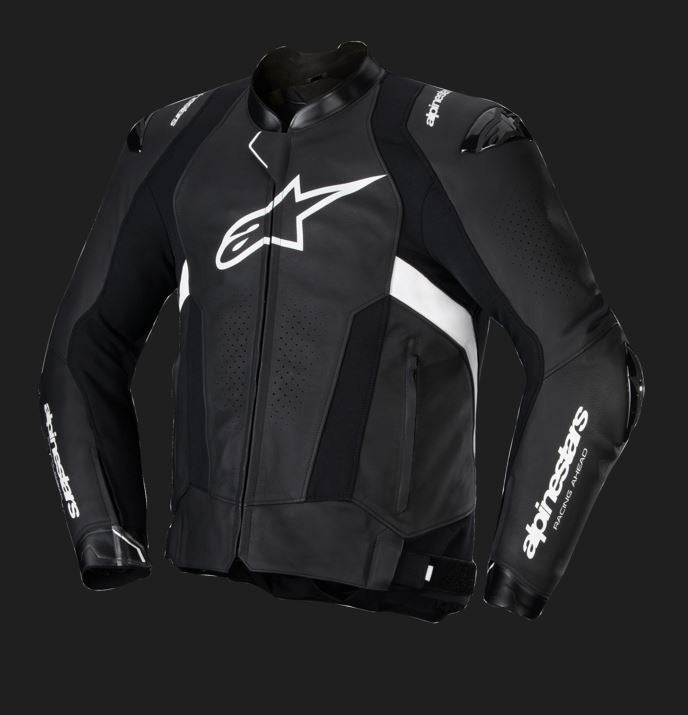 Alpinestars Leather Jacket Missile v3 Black/White