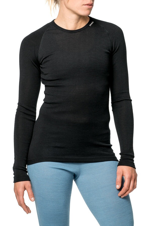 Woolpower Crewneck Merino base layer black