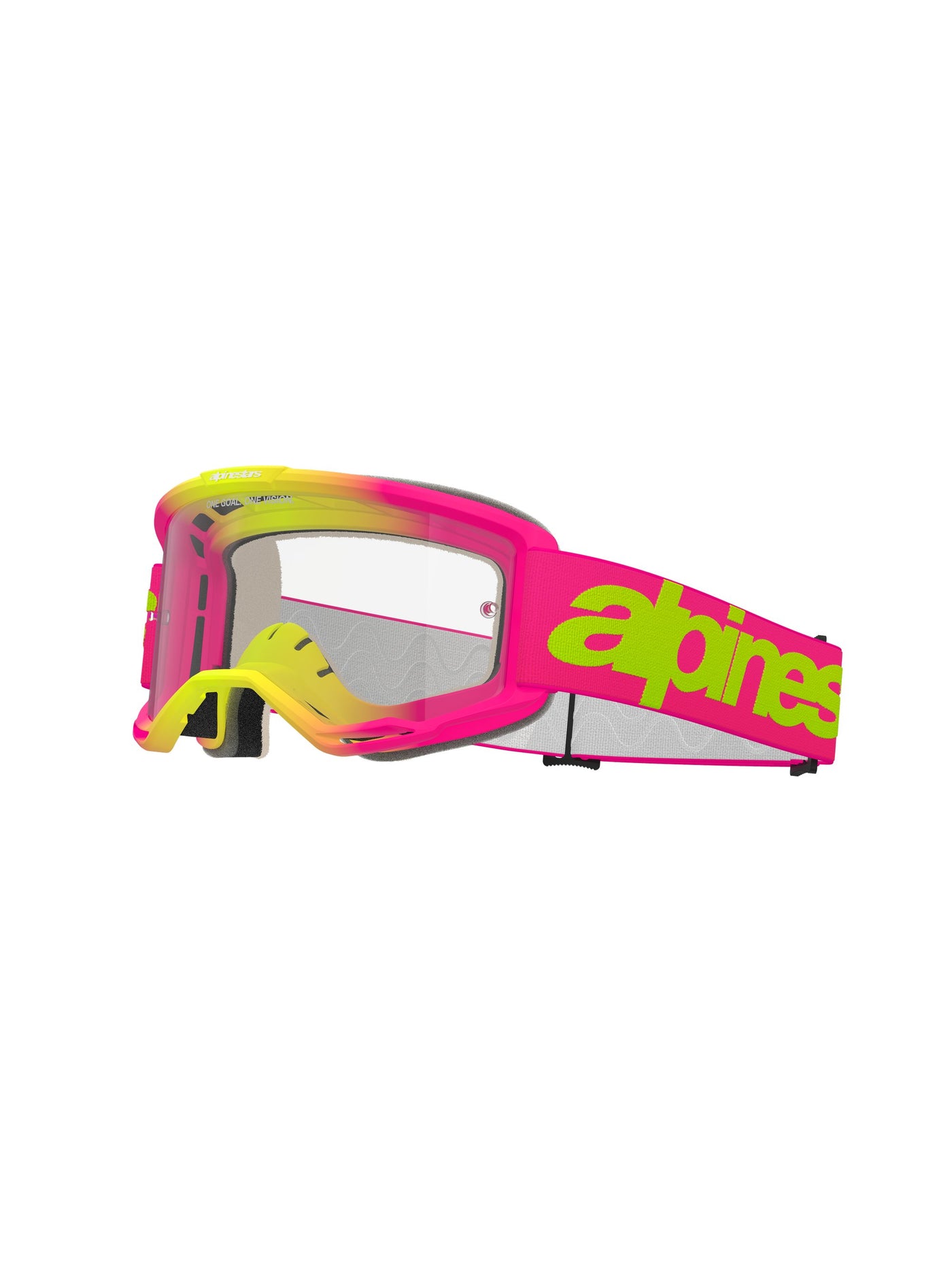 Alpinestars Goggle Vision 5 WORDMARK PINK FLUO YELLOW Clear