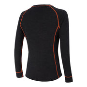 AMOQ 100% Merino Base Layer Jersey Gray/Orange