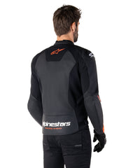 Alpinestars Leather Jacket Faster v3 Black/Red Fluo