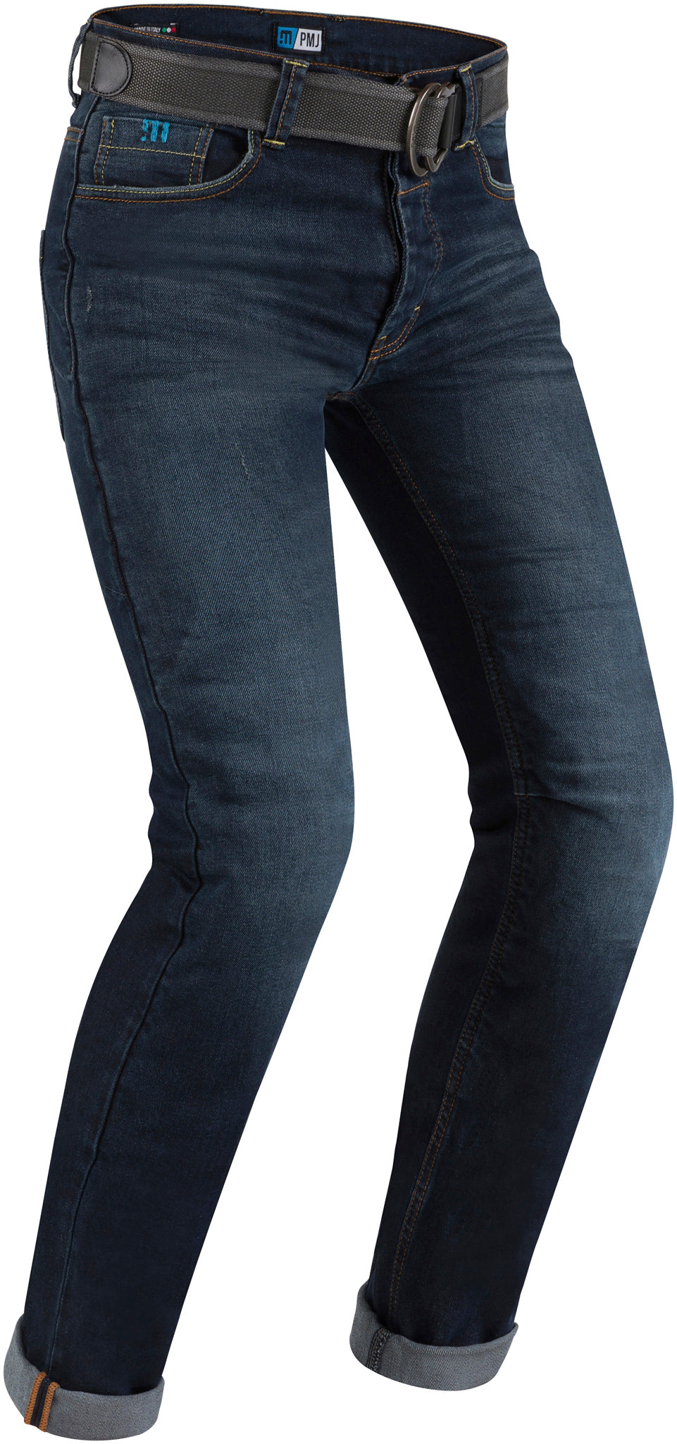 PMJ Jeans Caferacer Blue Belt Included