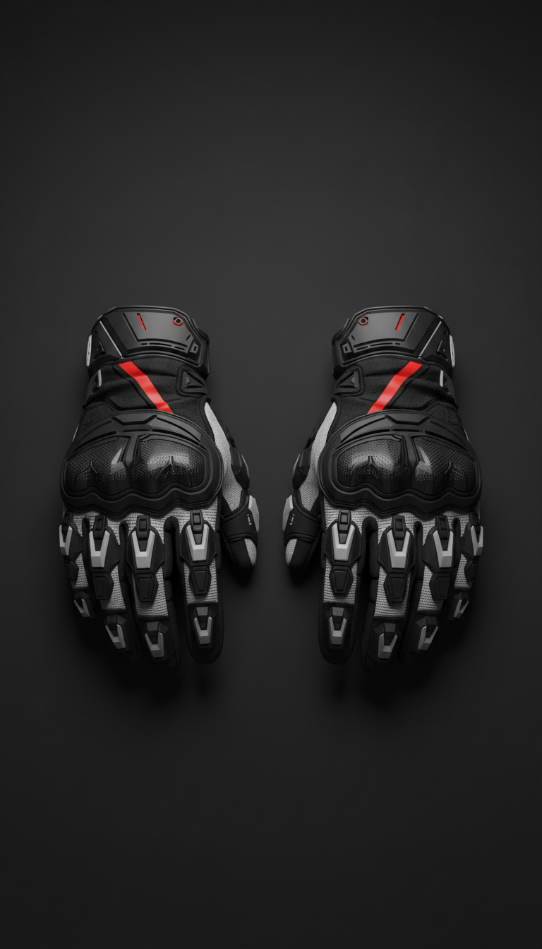 Carbon Black armored gloves
