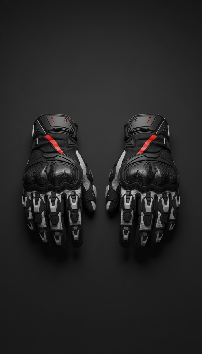 Carbon Black armored gloves