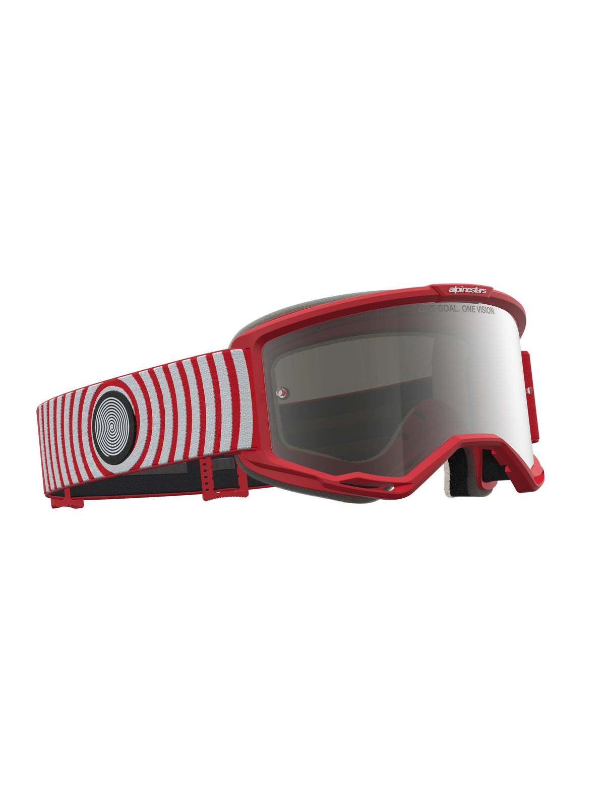 Alpinestars Goggle Vision 5 Hone Red White Mirror Silver