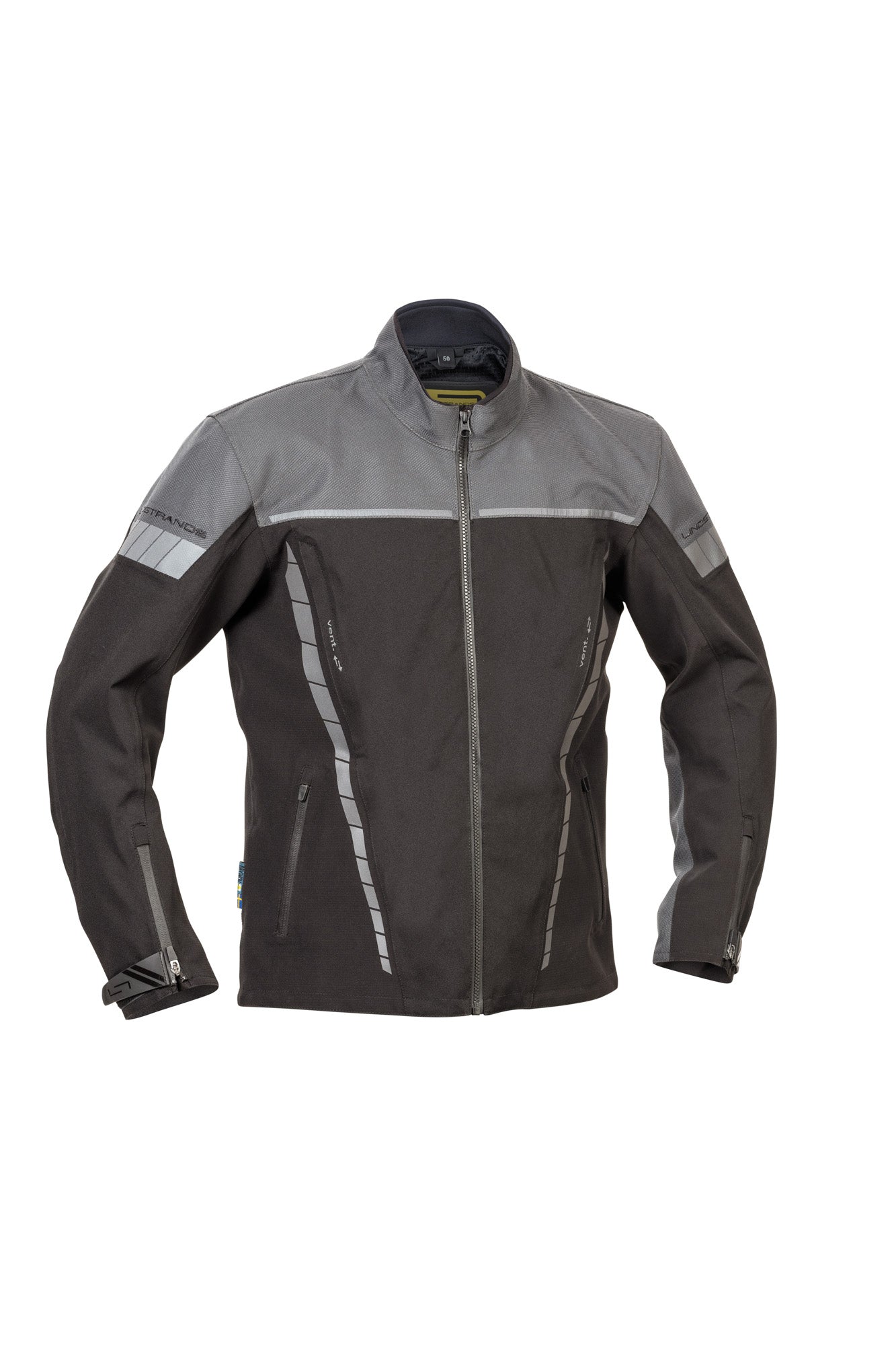 Lindstrands textile jacket Bydalen Black/steel grey