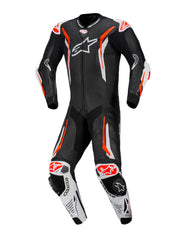 Alpinestars Leather suite 1-pcs GP Tech v5 Black/White/ Fluo Red