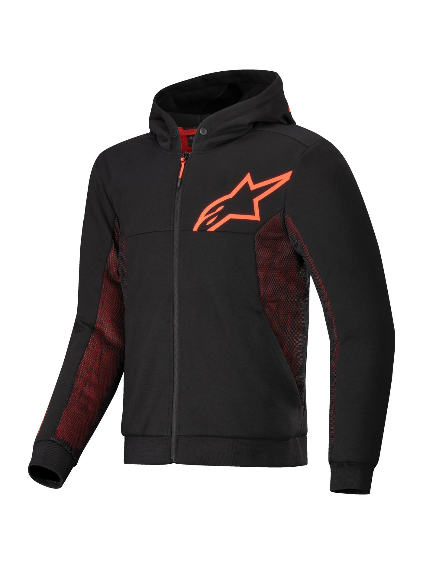 Alpinestars Hoodie Chrome Air Black/Red Fluo