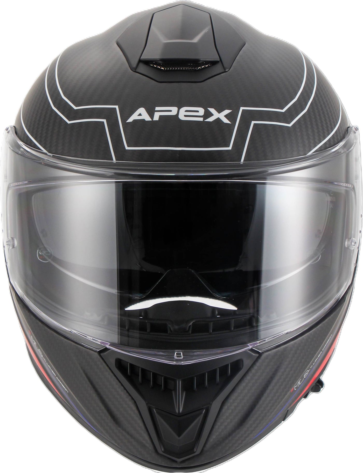 APEX Helmet FC500 Carbon Assen white/red/blue matt