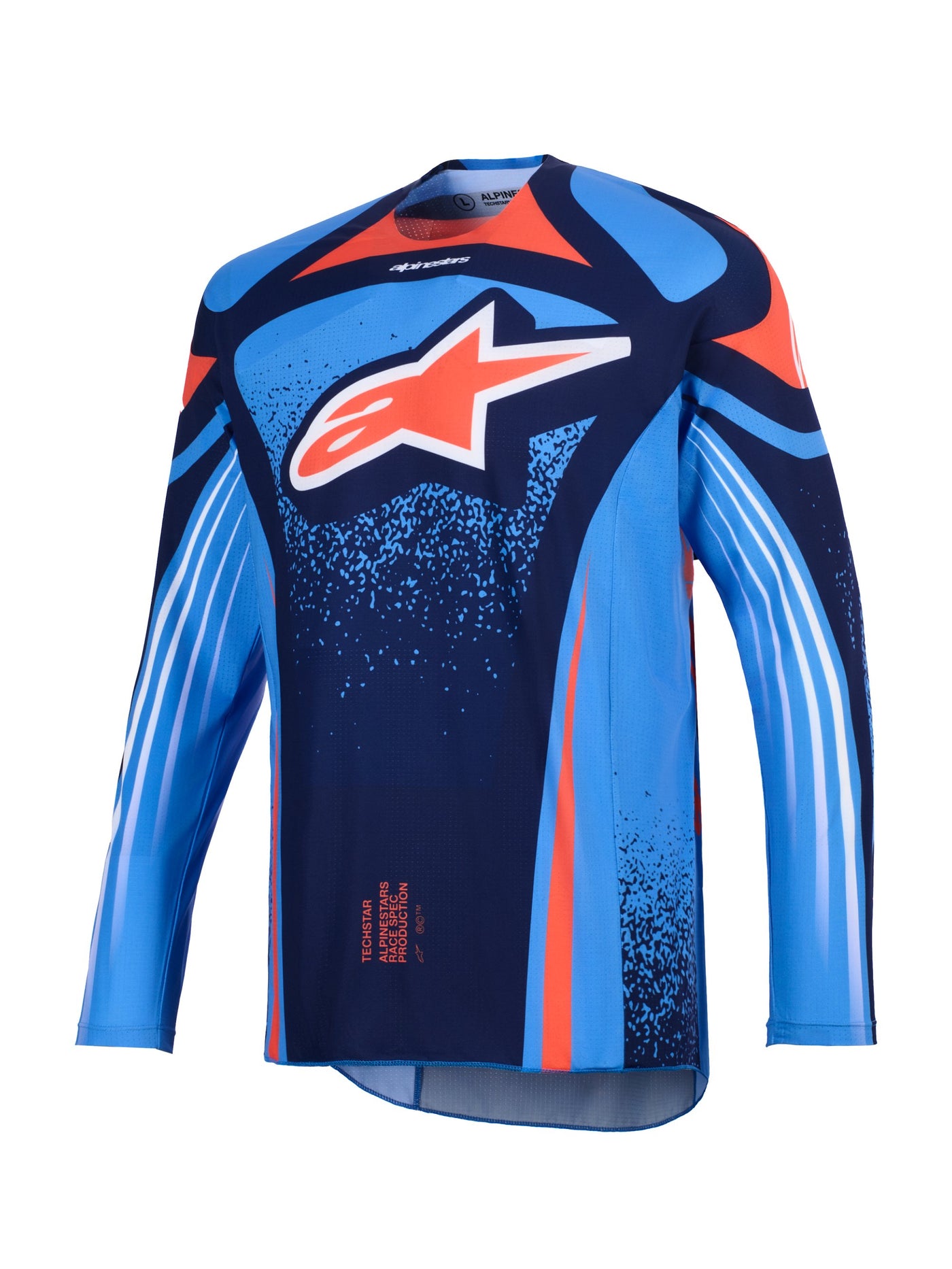 Alpinestars Jersey Techstar Nomur Navy/Orange/UCLA Blue