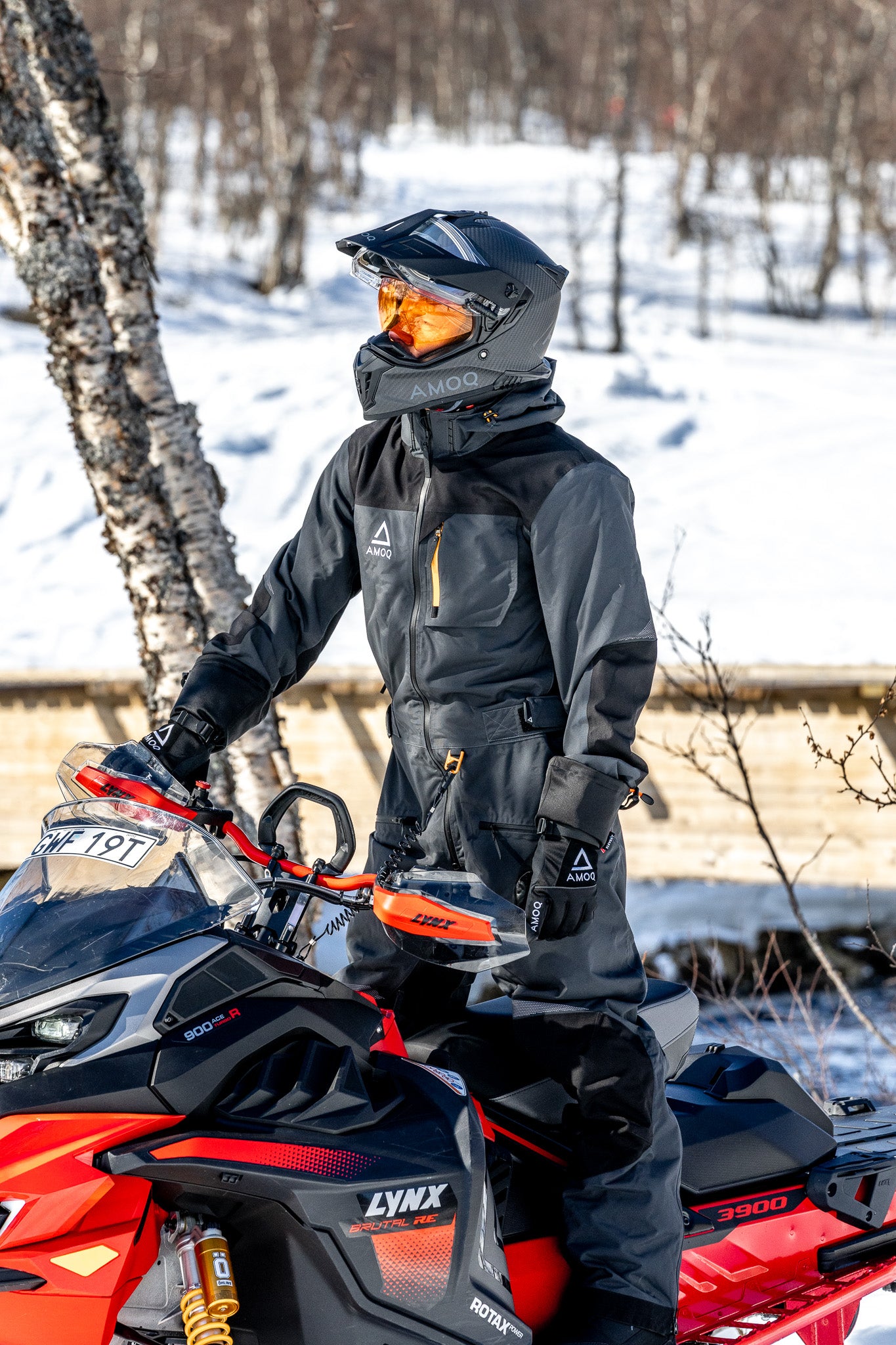 AMOQ Rocket V3 Monosuit Dk Grey/Black/Yellow