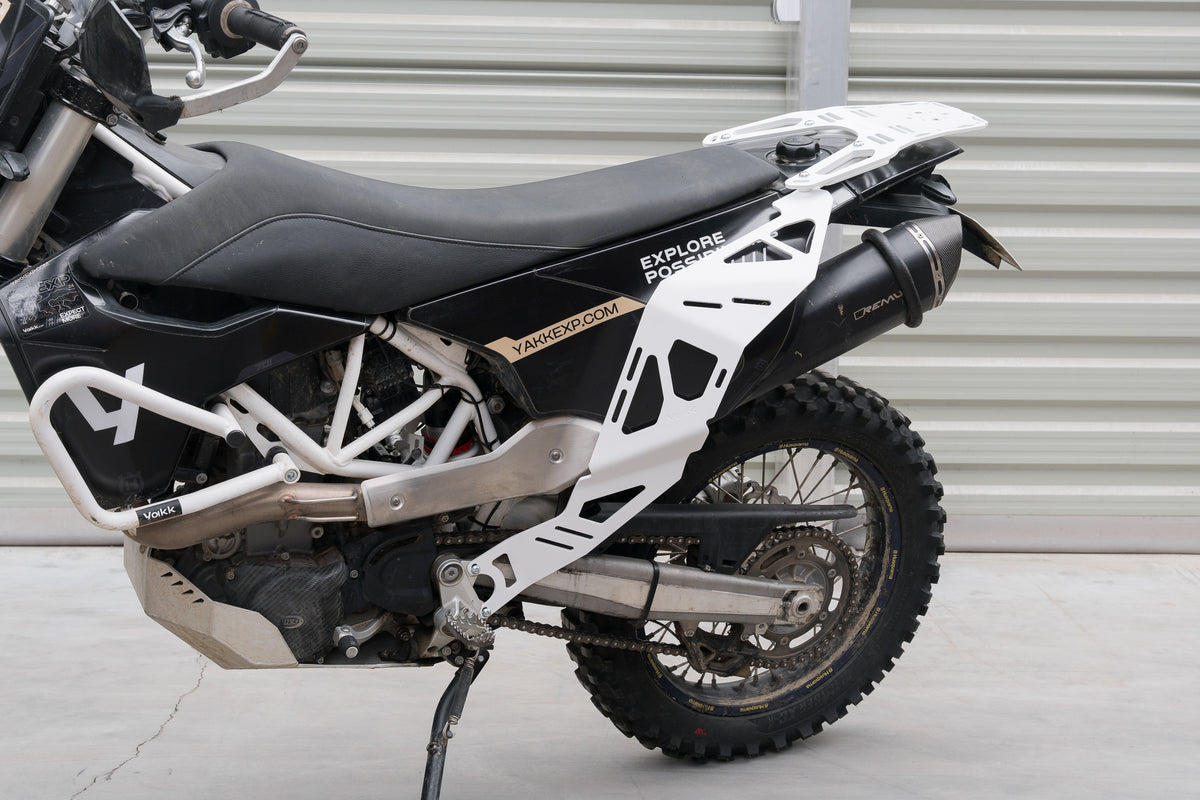 Yakk EXP Side pannier luggage rack Husqvarna 701 Enduro/Supermoto (16-25) white
