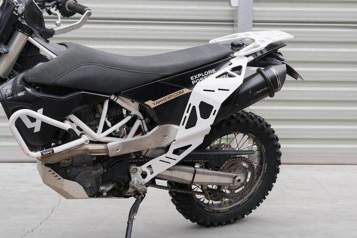 Yakk EXP Side pannier luggage rack Husqvarna 701 Enduro/Supermoto (16-25) white