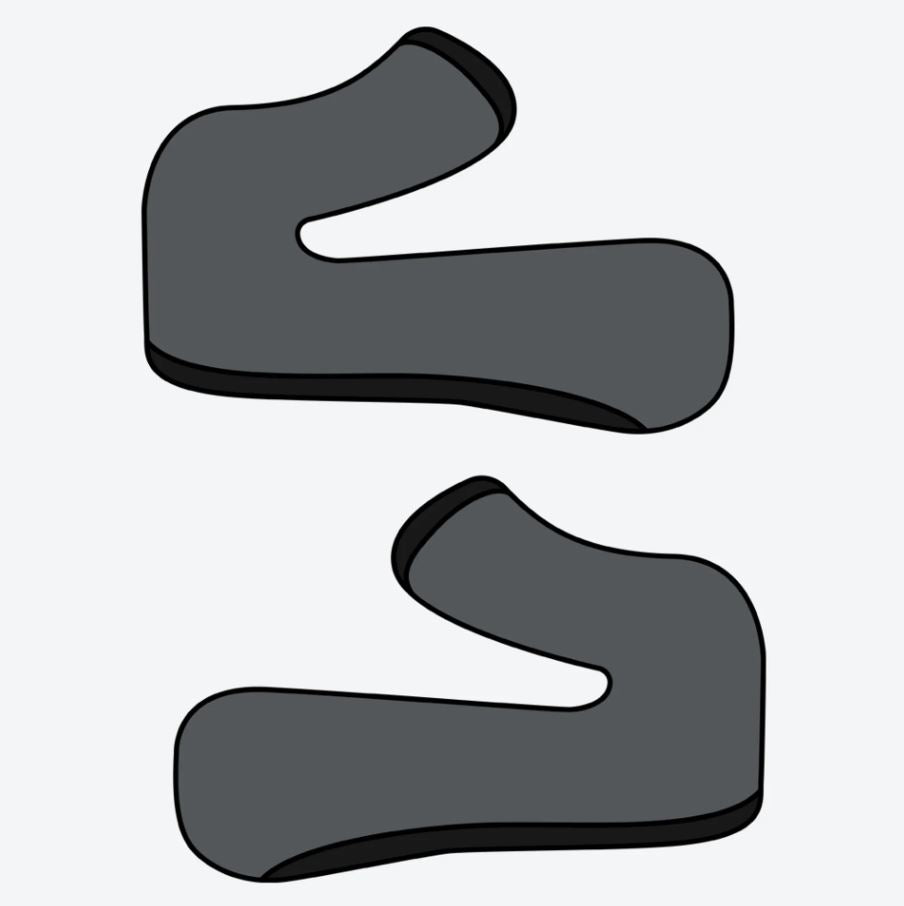 Airoh Aviator 3 Washable cheek pads grey