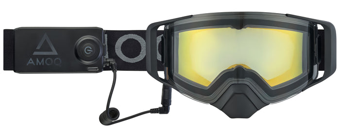 AMOQ Burner goggles Magnetic Dual Lens HEATED yellow
