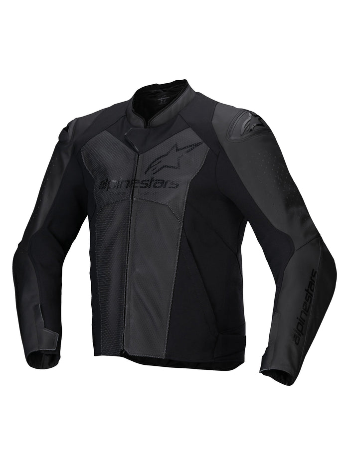 Alpinestars Leather Jacket Faster v3 Airflow Black/Black