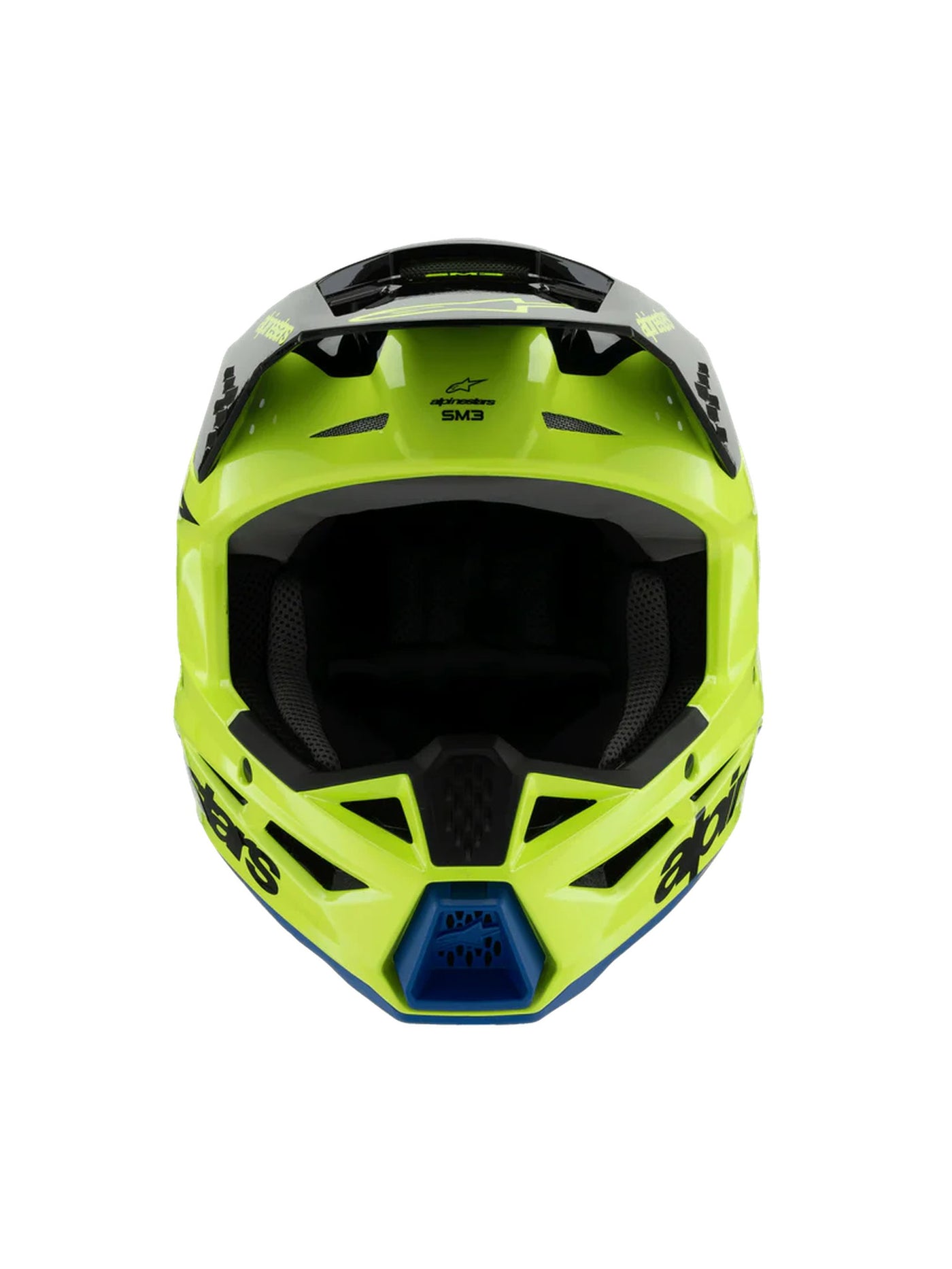 Alpinestars Helmet SM3 Youth Radium Yellow Fluo/Black/Blue
