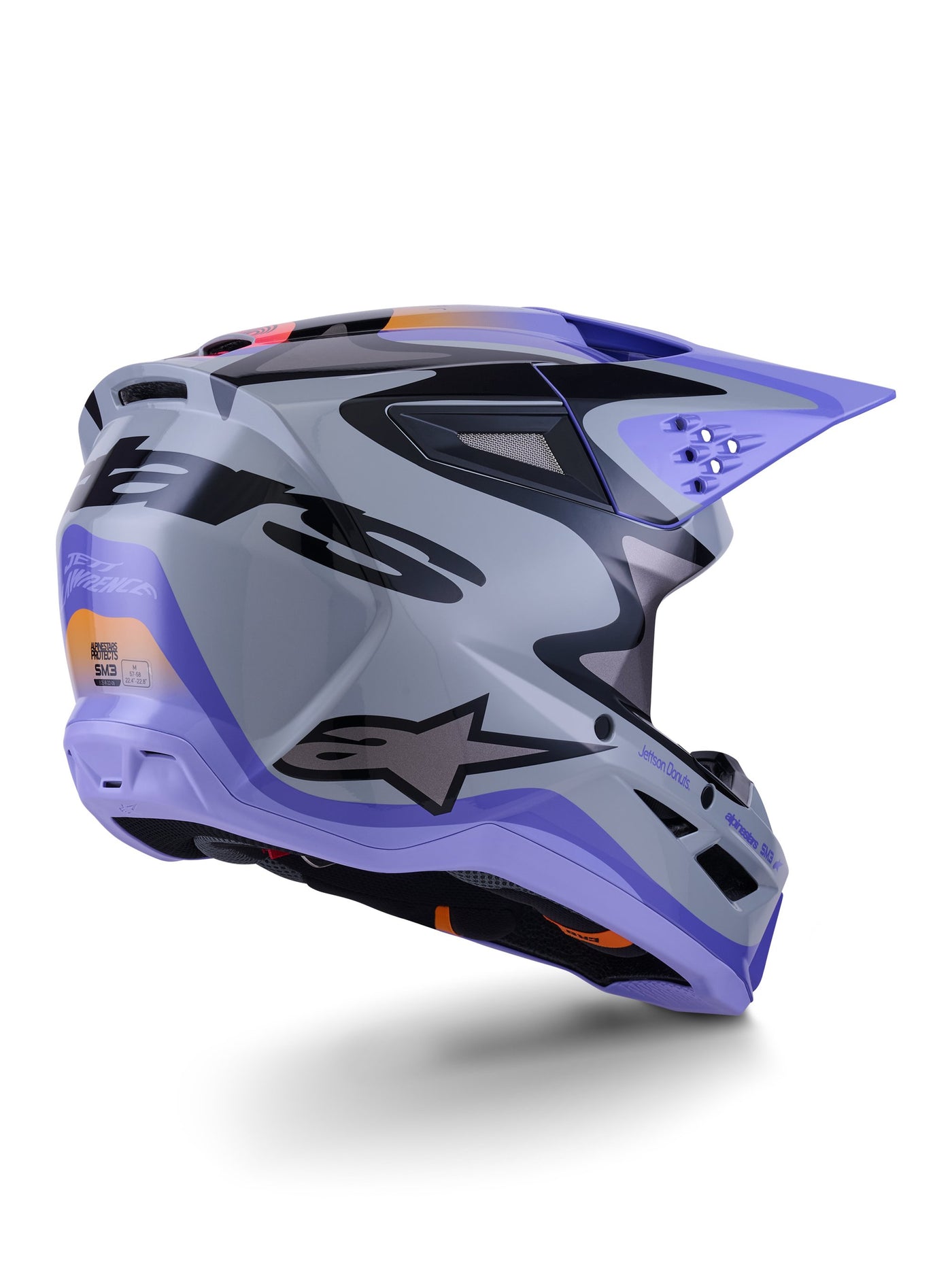 Alpinestars Helmet S-M3 Jettson Gray/Purple/Black