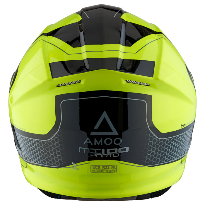 AMOQ Helmet MI100 Porto black/yellow
