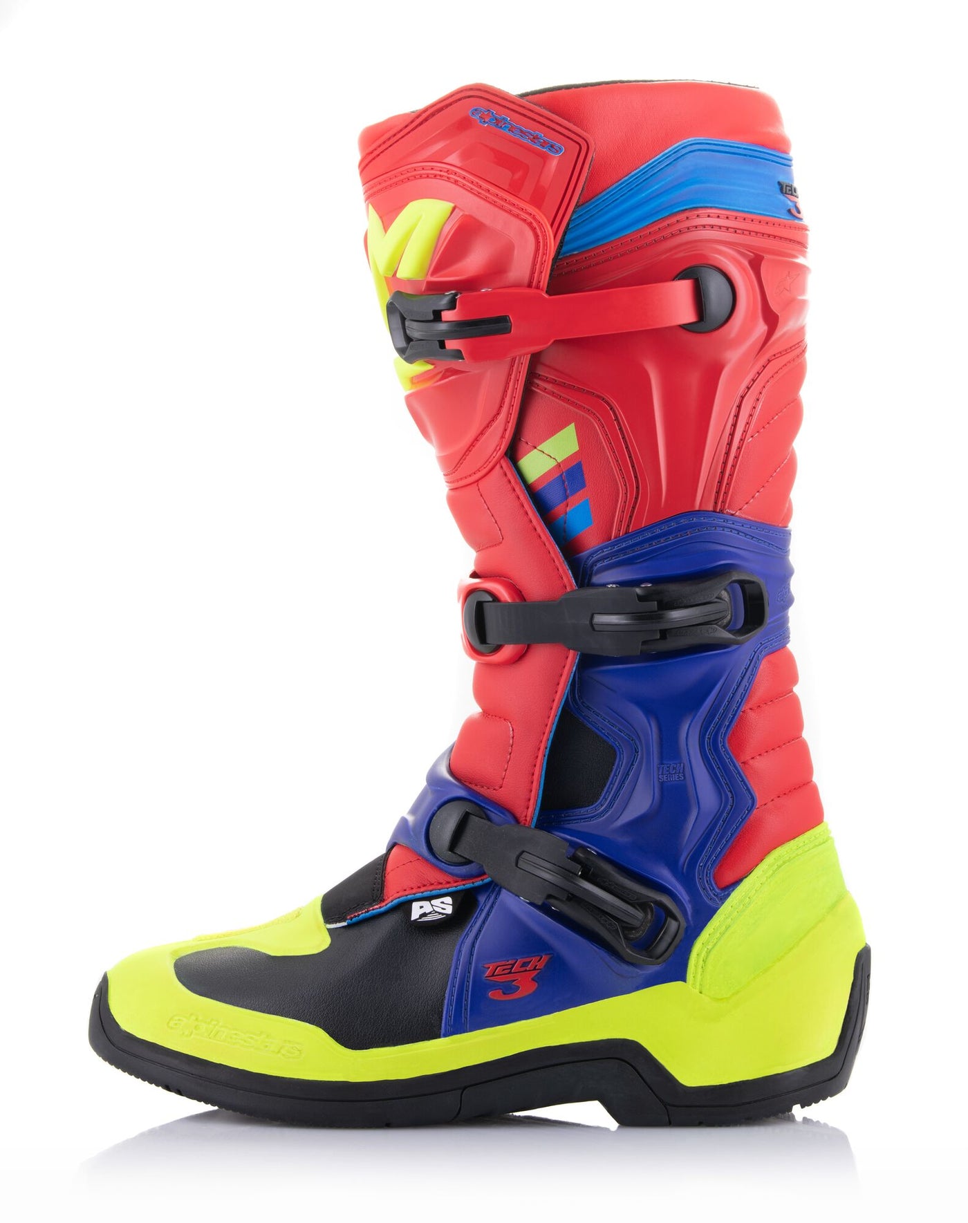 Alpinestars Boot Tech 3 Red/Blue/Yellow Fluo