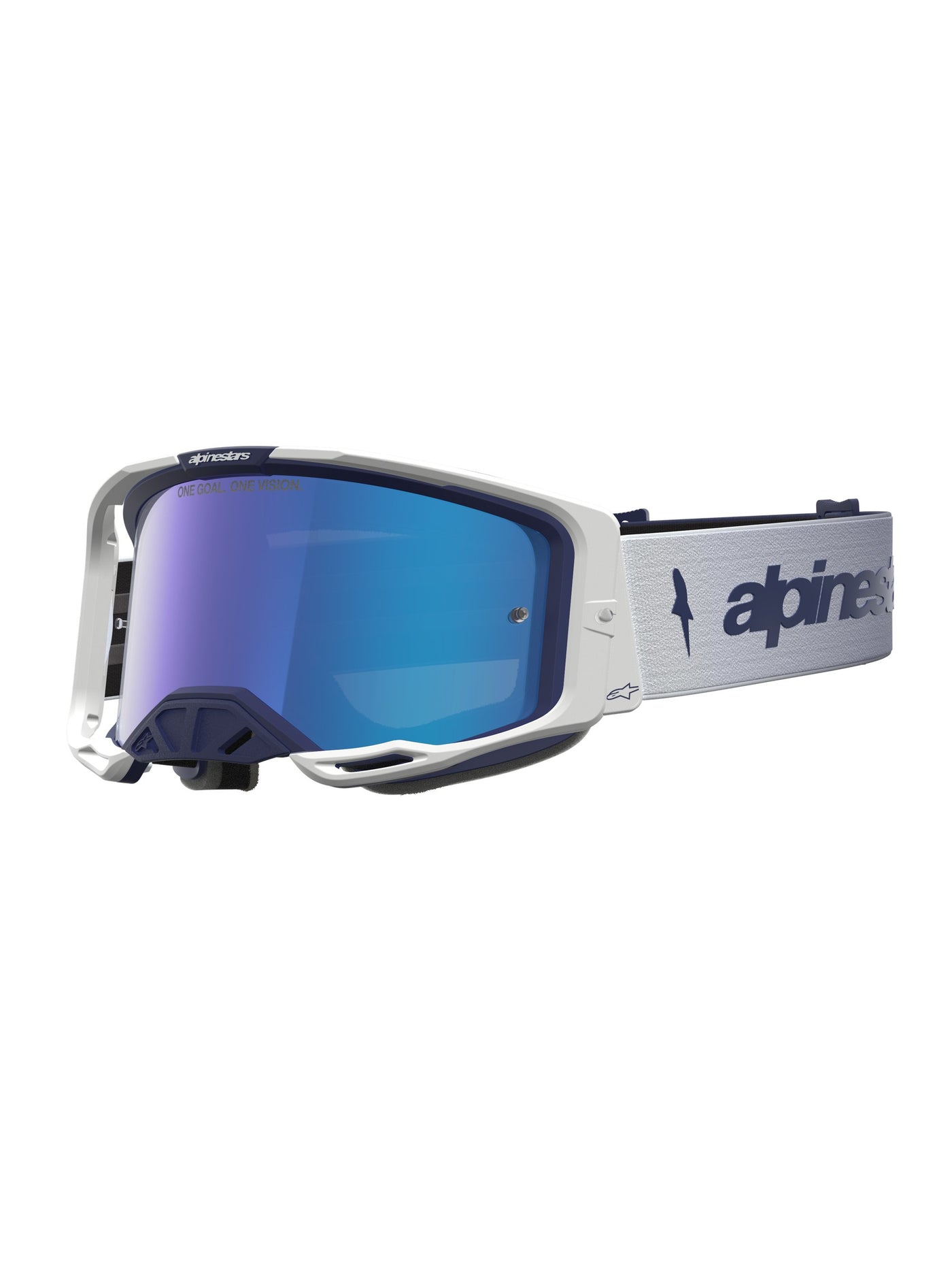 Alpinestars Goggle Vision 8 Amber Navy White Mirror Blue