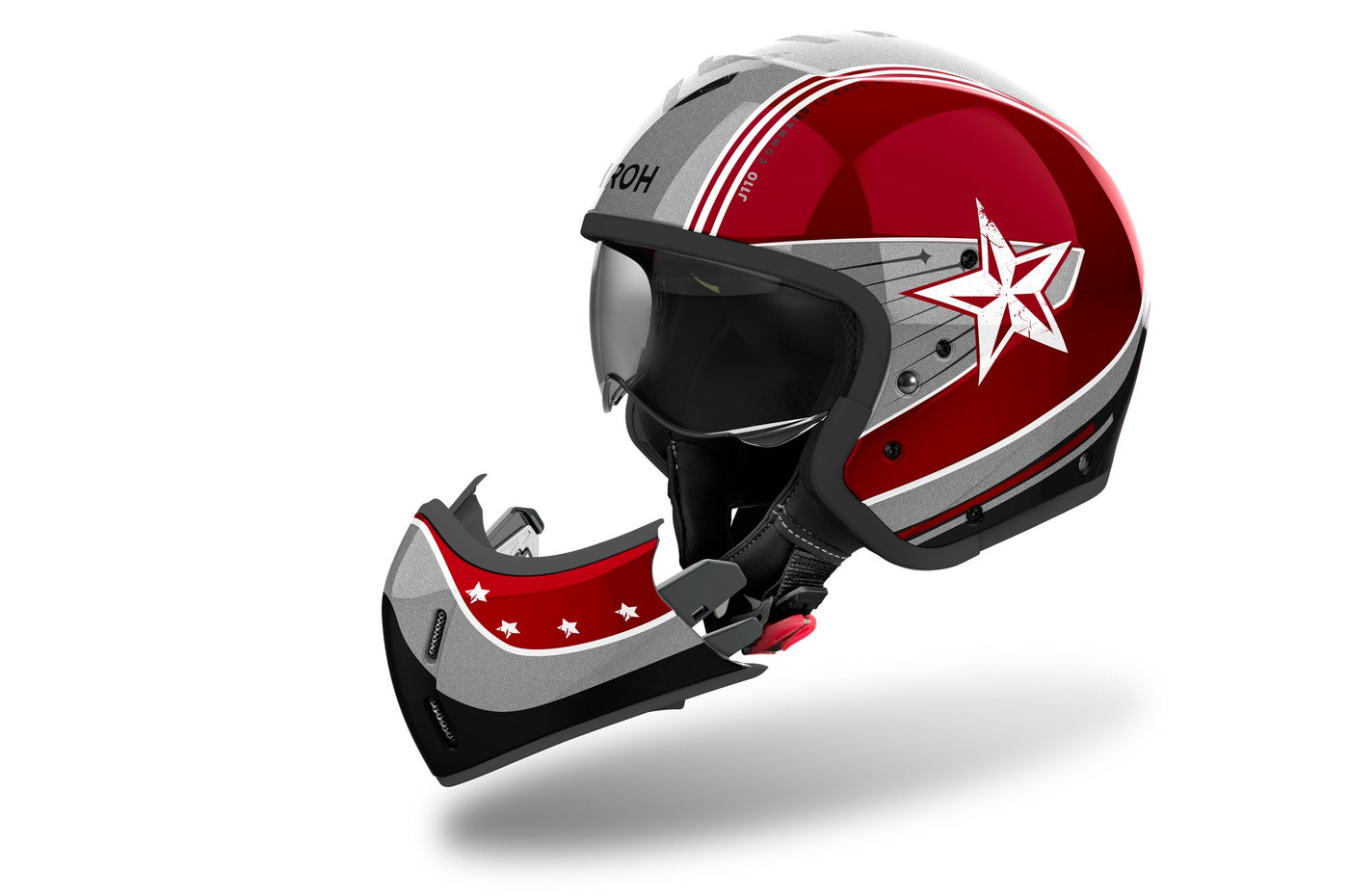 Airoh Helmet J 110 Command Burgundy Gloss