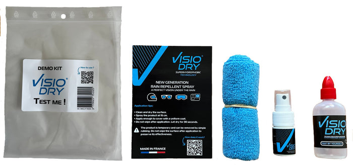VISIODRY demo kit Superhydrophobic anti-rain AEROSOL mL/50 g 35