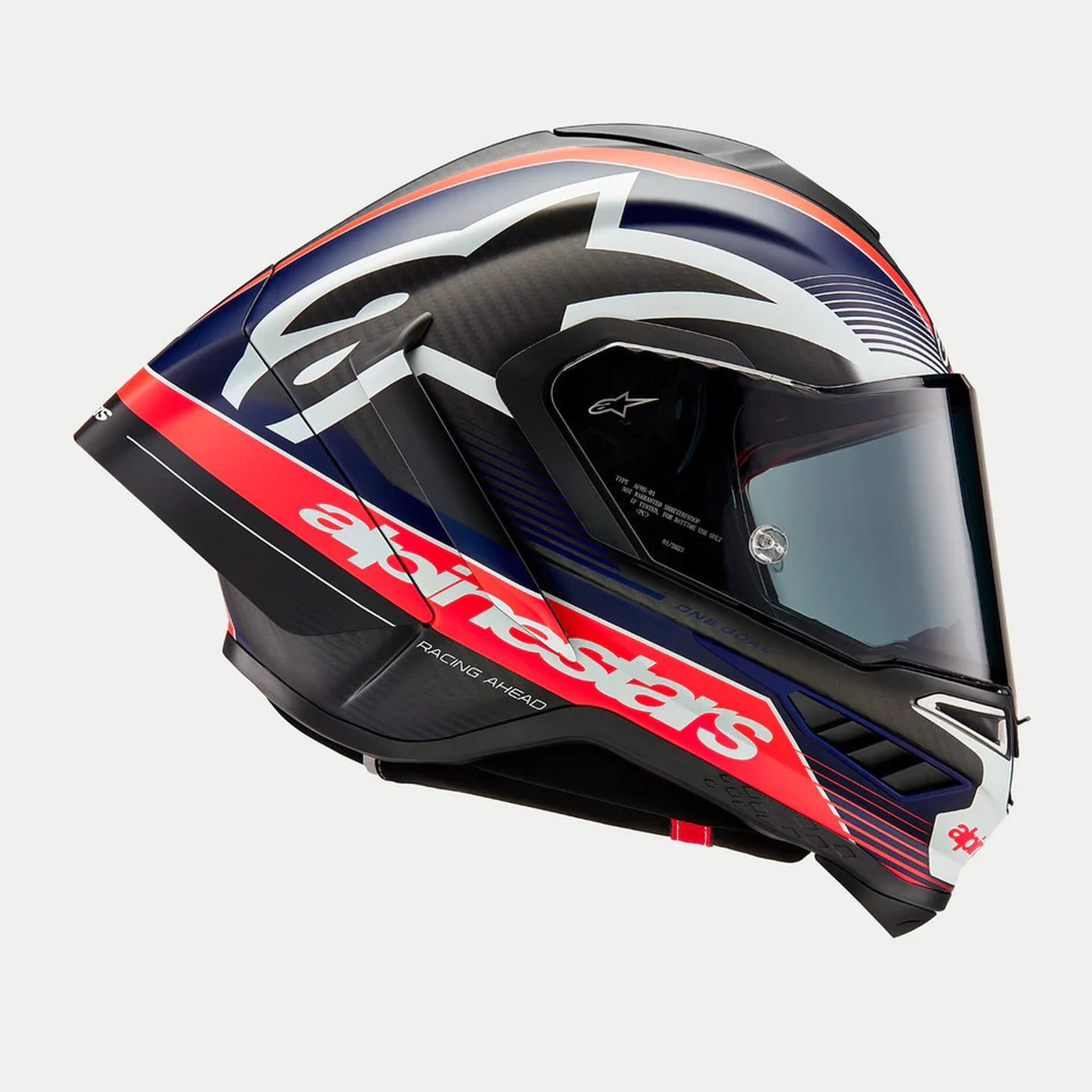 Alpinestars Helmet Supertech R10 Team Black/Carb/Blå/White